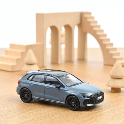 AUDI RS 3 in Display Case Kermora Grey 2025 - 1/43 Scale - Norev - MTDNOR830120