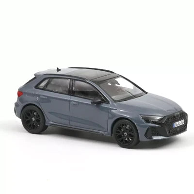 AUDI RS 3 in Display Case Kermora Grey 2025 - 1/43 Scale - Norev - MTDNOR830120