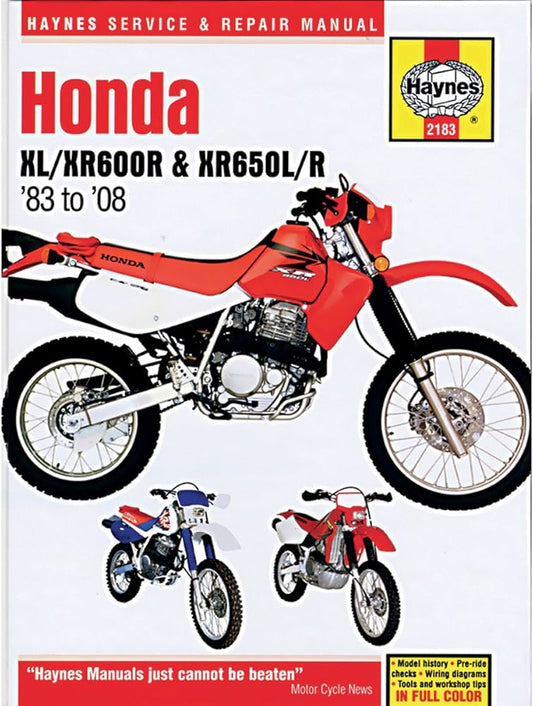 Honda XL/XR600R & XR650L/R '83 to '08 - Haynes 038345021831
