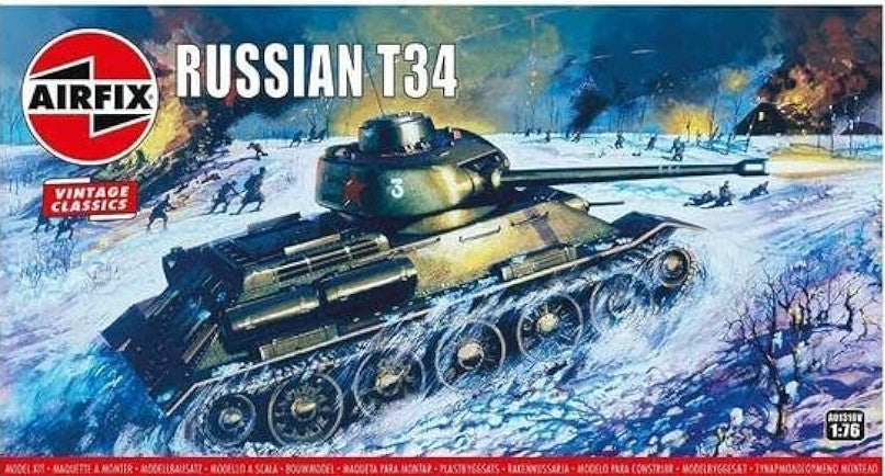 Russian T34 Tank 1/76 Scale Airfix A01316V