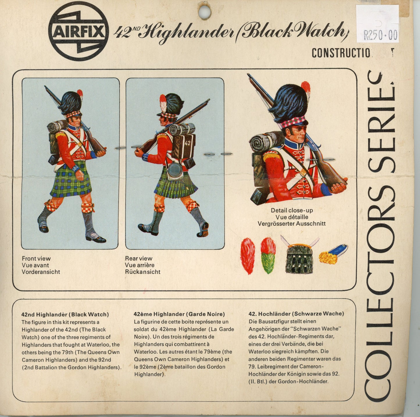 42nd Highlander (Black Watch) figure - 54mm Airfix 01552-9