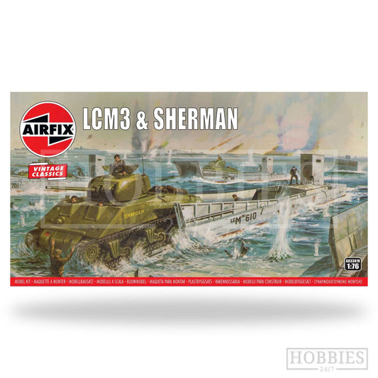 LCM3 & Sherman 1/76 Scale Airfix A03301V