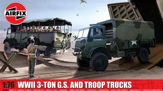WWII 3-Ton 4x4 General Service & Troop Transport - 1/76 Scale - Airfix - A03306A