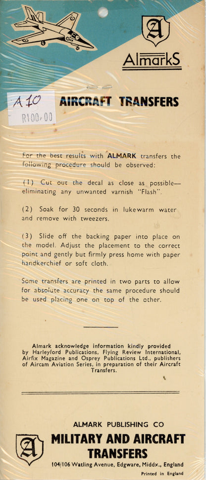 Type A. RAF Roundals - 1/72 Scale Almarks A10