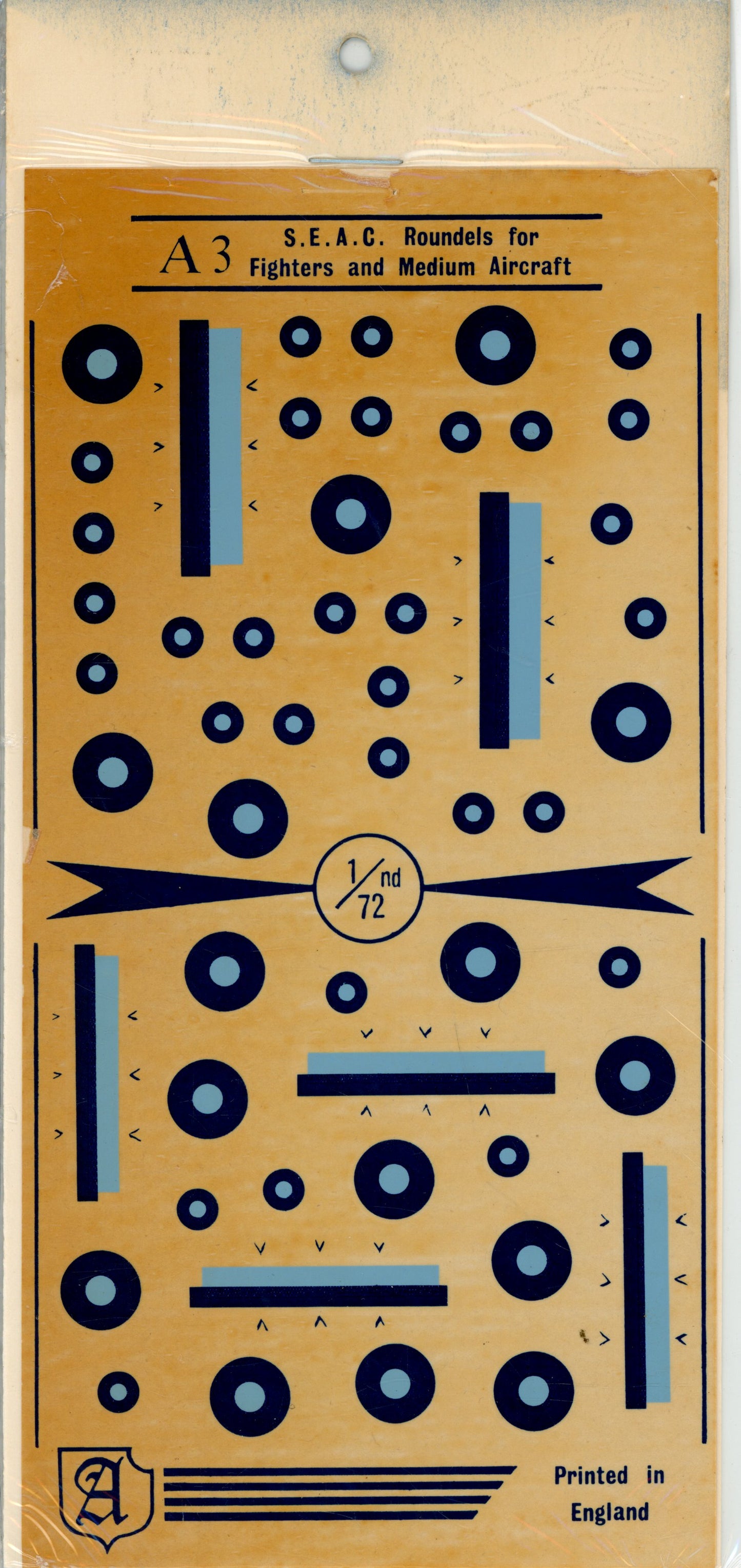 S.E.A.C. Roundals for Fighters and Medium Aircraft - 1/72 Scale Almarks A3