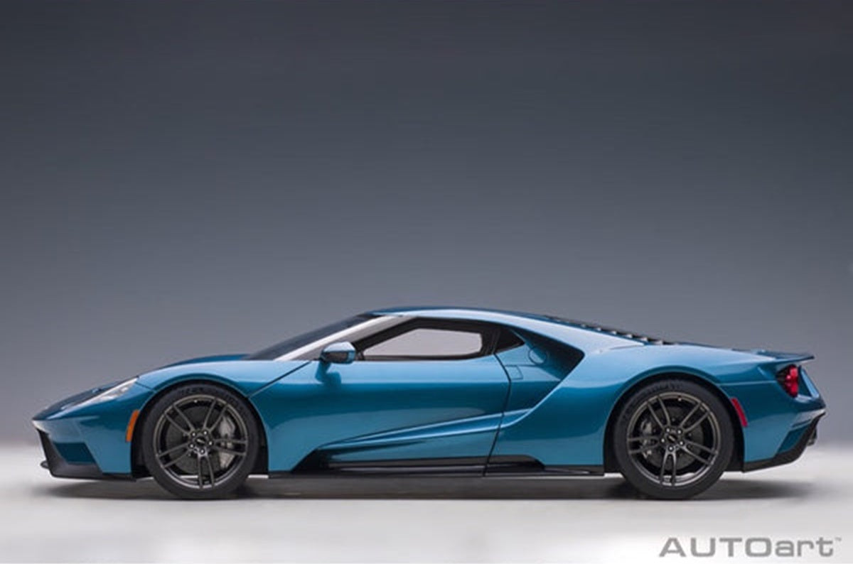 Ford Gt Liquid Blue 2017 1/12 Scale Auto Art AA12107