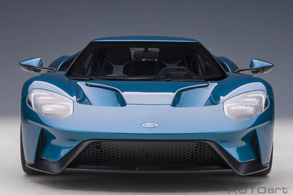 Ford Gt Liquid Blue 2017 1/12 Scale Auto Art AA12107