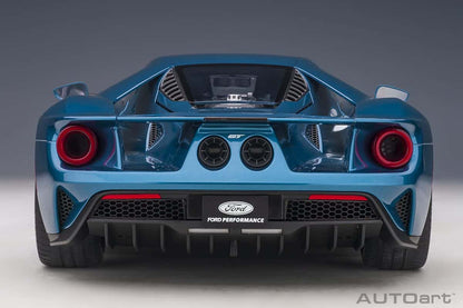 Ford Gt Liquid Blue 2017 1/12 Scale Auto Art AA12107