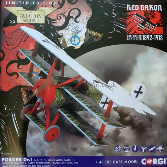 Fokker Dr.1 Triplane - 1/48 Scale Corgi AA38312