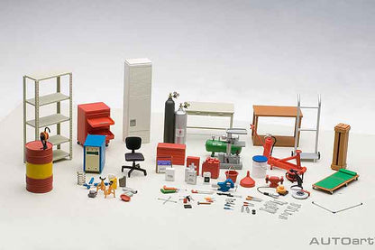 GARAGE SET 80 PCS - 1/18 Scale - Auto Art - AA49110
