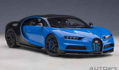 Bugatti Chiron Sport French Racing Blue/Carbon  '19 1/18 Scale Auto Art AA70997