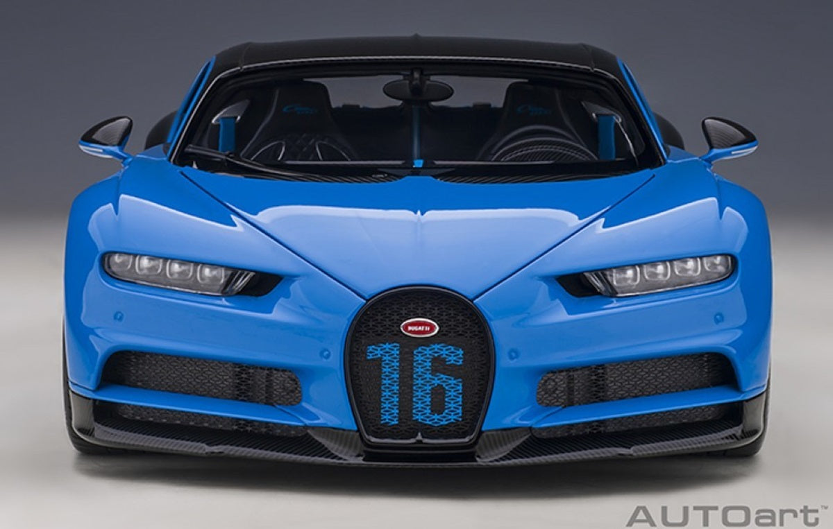 Bugatti Chiron Sport French Racing Blue/Carbon  '19 1/18 Scale Auto Art AA70997