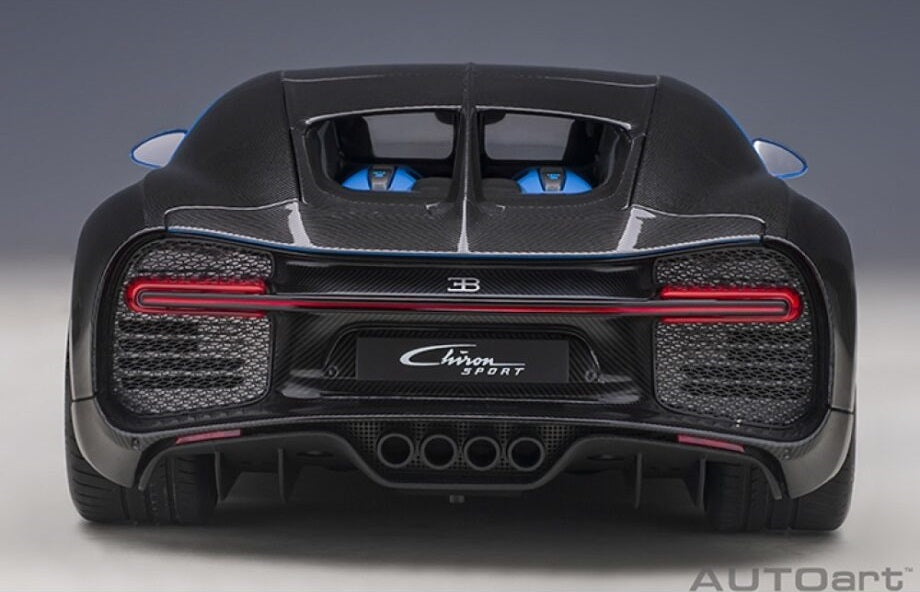 Bugatti Chiron Sport French Racing Blue/Carbon  '19 1/18 Scale Auto Art AA70997