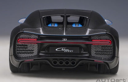 Bugatti Chiron Sport French Racing Blue/Carbon  '19 1/18 Scale Auto Art AA70997