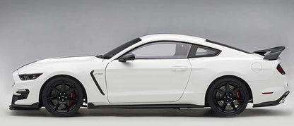 Ford Shelby Gt-350r Oxford White W Lightning Stripes 1/18 Scale Auto Art AA72931