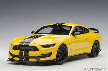 Ford Shelby Gt-350R Triple Yellow Black Stripes  1/18 Scale Auto Art AA72932