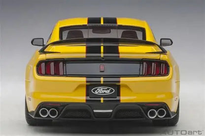 Ford Shelby Gt-350R Triple Yellow Black Stripes  1/18 Scale Auto Art AA72932