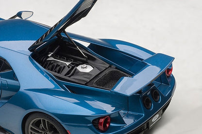 Ford Gt Liquid Blue 2017 1/18 Scale Auto Art AA72942