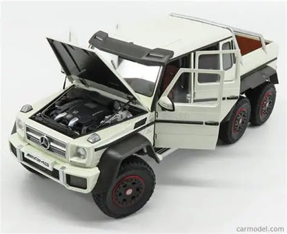 Mercedes-Benz G63 AMG 6 X 6 White 1/18 Scale Auto Art AA76307