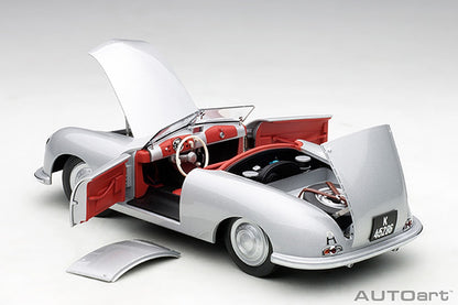 Porsche 356 Number 1 Silver 1/18 Scale Auto Art AA78072