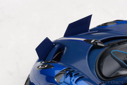 Pagani Huayra BC Carbon Fibre Blu Francia - 1/18 Scale - Auto Art - AA78277