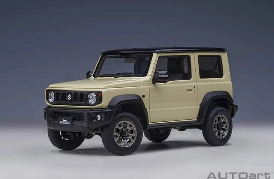 Suzuki Jimny JB64 Chiffon Ivory Met/ Blueish Black Pearl 1/18 Scale Auto Art AA78500