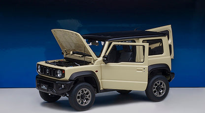 Suzuki Jimny JB64 Chiffon Ivory Met/ Blueish Black Pearl 1/18 Scale Auto Art AA78500