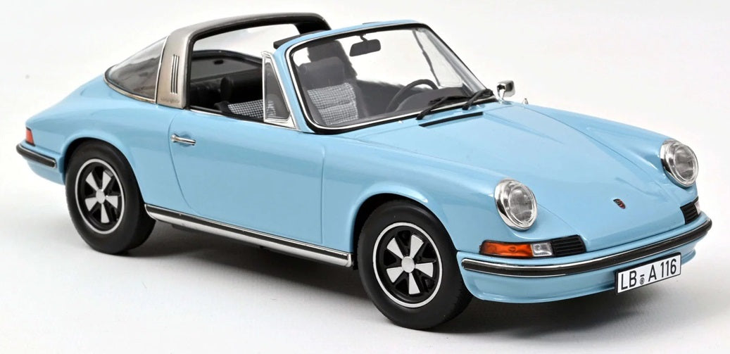 PORSCHE 911 S TARGA LIGHT BLUE 1973 1/18 Scale NOREV MTDNOR187642