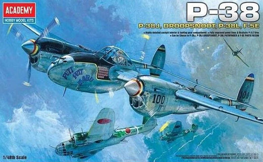 P-38E/J/L/ Lightning - 1/48 Scale Academy 12282