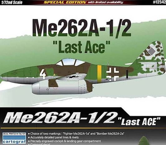 Messerschmitt Me.262A-1/2 'Last Ace' - 1/72 Scale Academy 12542