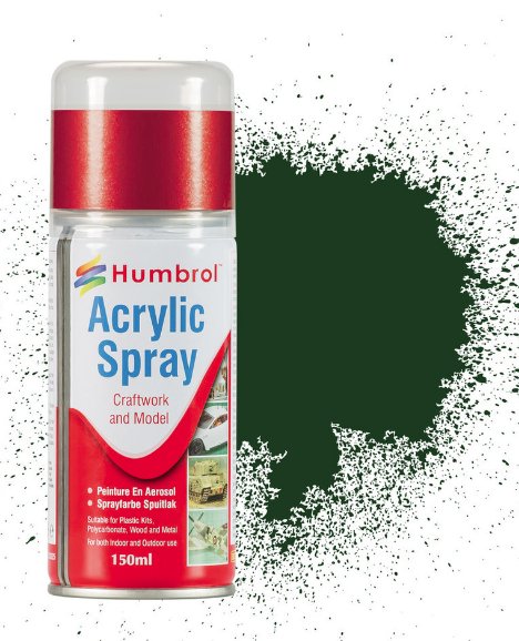 Brunswick Green Gloss Acrylic Spray Can 150ml - Humbrol AD6003