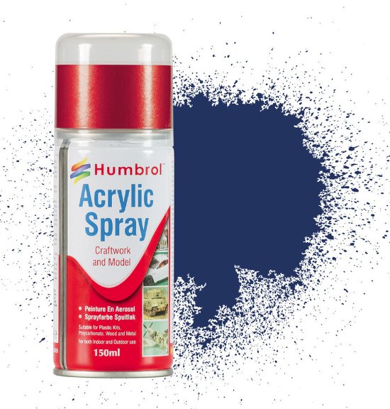 Midnight Blue Gloss Acrylic Spray Can 150ml - Humbrol AD6015