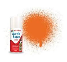 Orange Gloss Acrylic Spray Can 150ml - Humbrol AD6018