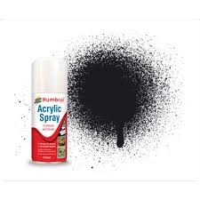 Black Gloss Acrylic Spray Can 150ml - Humbrol AD6021