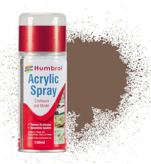 Dark Earth Matt Acrylic Spray Can 150ml - Humbrol AD6029