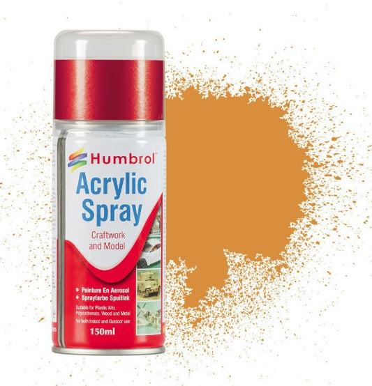 Brass Metallic Acrylic Spray Can 150ml - Humbrol AD6054