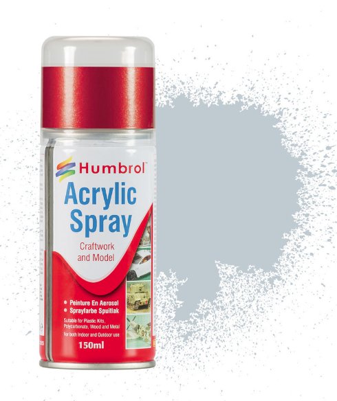 Aluminium Metallic Acrylic Spray Can 150ml - Humbrol AD6056