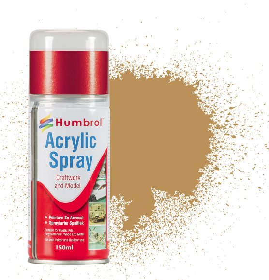 Desert Yellow Matt Acrylic Spray Can 150ml - Humbrol AD6093