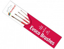 Evoco Brush Pack - Sizes 0/2/4/6 - Humbrol AG4150