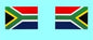 South African Flag 5,5x3mm (x2) 1/72 Scale Viper Decal Products  AM72004