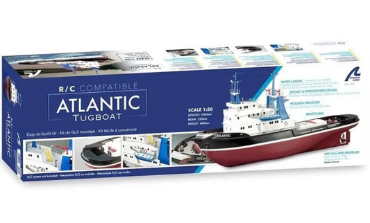 Tugboat Atlantic Wooden & ABS Navigable Model Ship Kit 1/50 Scale Artesania Latina 20210