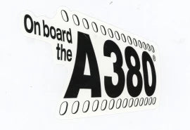 On Board the A380 Sticker - A33