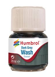 Humbrol Enamel Wash Dark Grey 28ml - AV0204