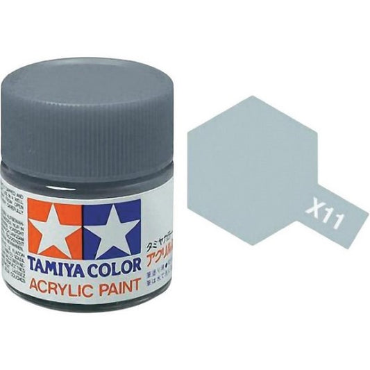 Chrome Silver Acrylic Paint 23ml Tamiya X-11