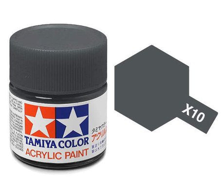 Gun Metal Acrylic Paint 23ml Tamiya X-10