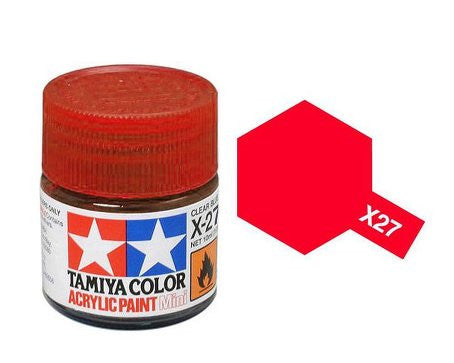 Clear Red Acrylic Acrylic Paint 23ml Tamiya X-27
