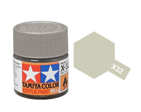 Titanium Silver Acrylic Paint 23ml Tamiya X-32