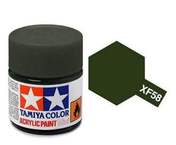 Flat Olive Green Acrylic Paint 23ml Tamiya XF-58