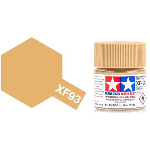 Flat Light Brown German Afrika Corps Acrylic Paint 23ml - Tamiya XF-93