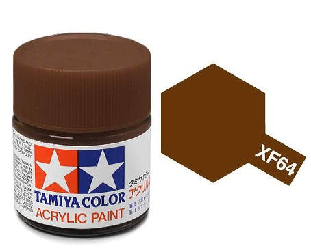 Flat Red Brown Acrylic Paint 23ml Tamiya XF-64